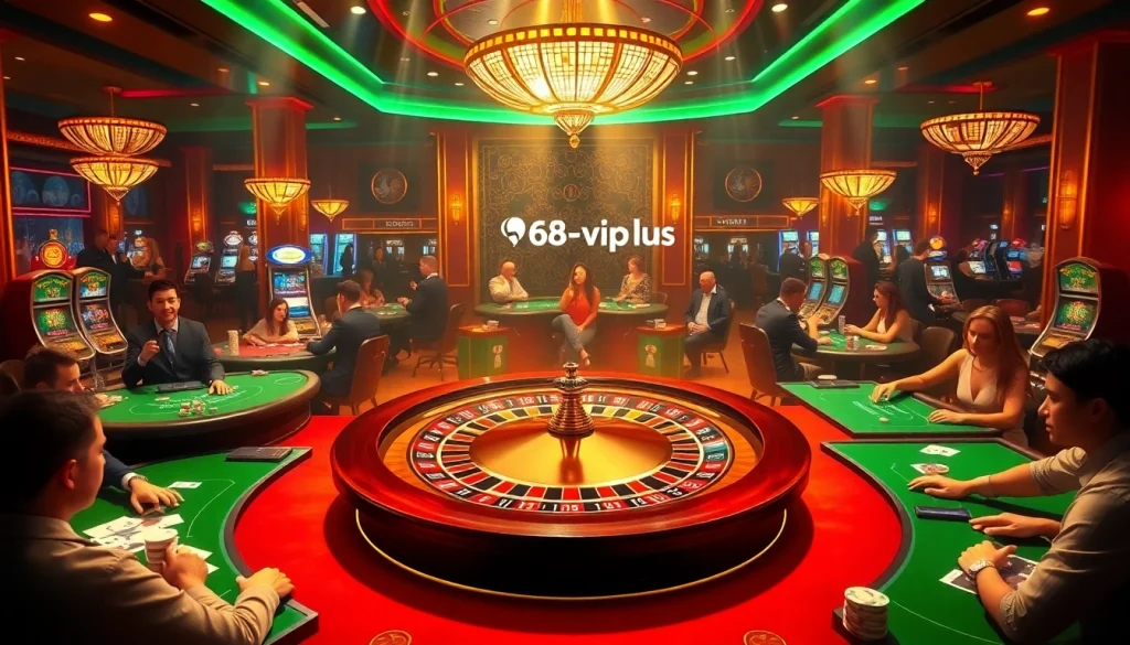 Experience thrilling gameplay at https://68vip.plus/ with luxurious casino elements and excited players.