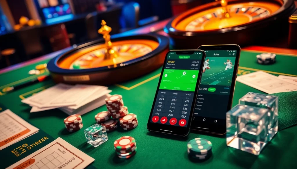 Placing a bet with สมัครแทงบอล through a sleek online interface showcasing casino elements.
