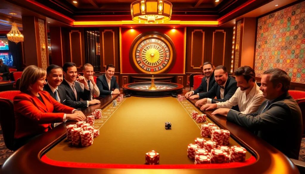 Exciting casino homepage featuring a vibrant poker table with colorful chips and a roulette wheel.