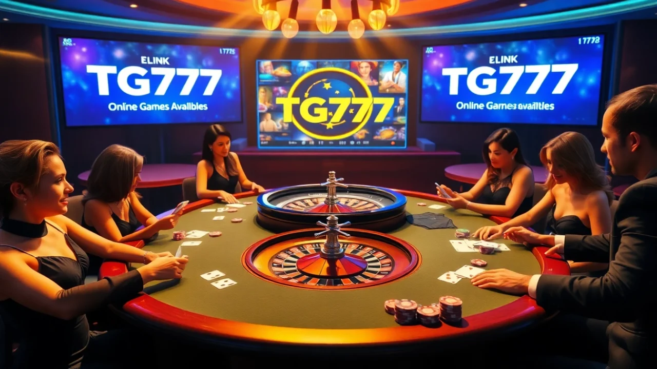 Engaging players enjoying a game, featuring the TG777 link for easy access to online gaming.