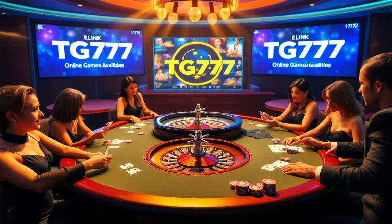 Engaging players enjoying a game, featuring the TG777 link for easy access to online gaming.