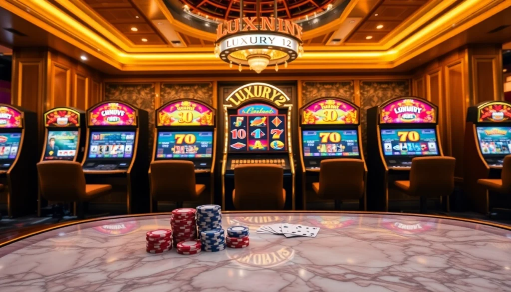 LUXURY12 slot machines attract gamblers with vibrant graphics and luxurious design.