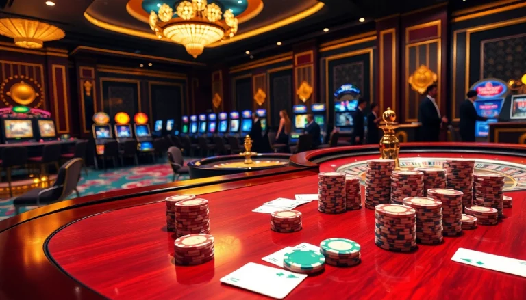 MM88 players enjoy an exciting poker game at a luxurious casino table evoking thrilling experiences.