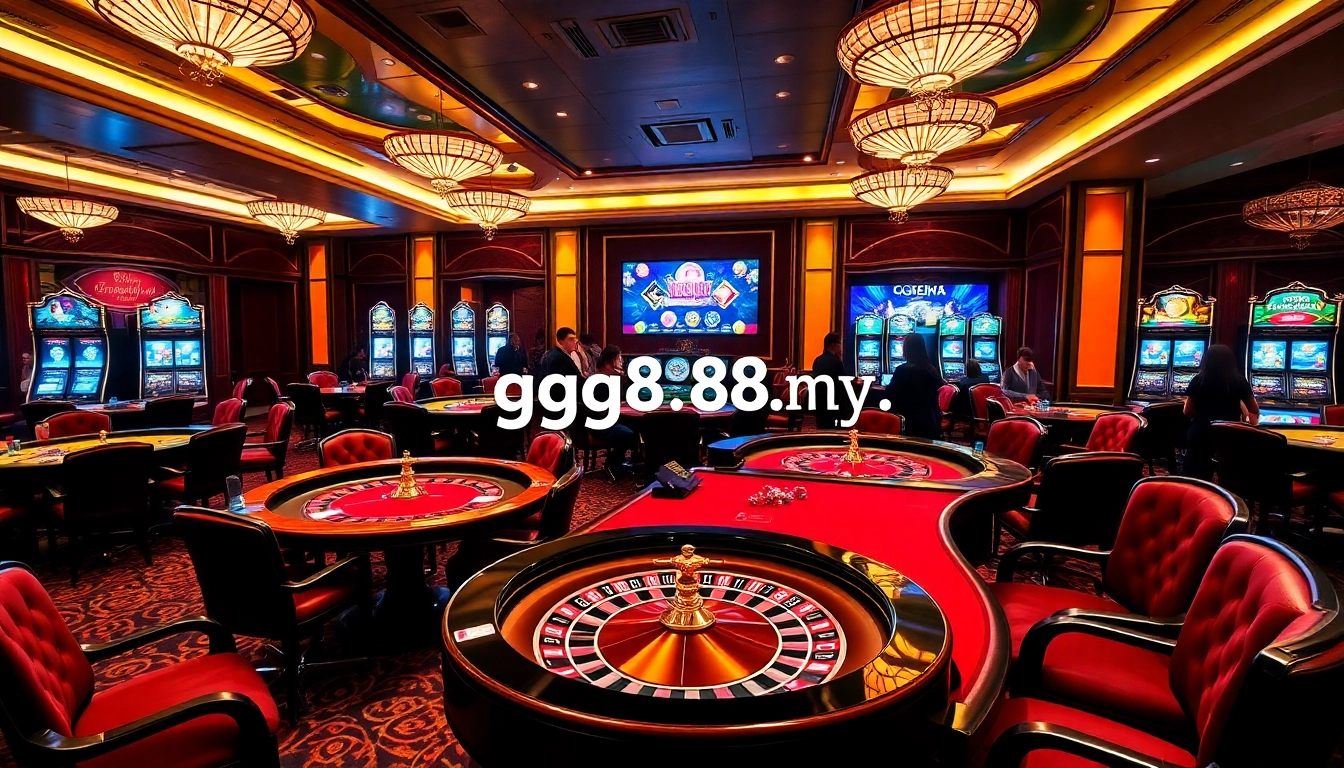 Experience excitement at https://gg88.my/ with elegant casino tables and vibrant slot machines.